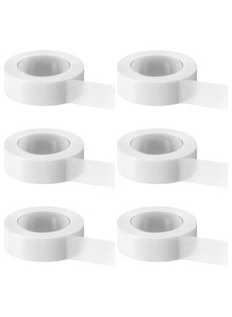 Lemon 6 Rolls Flexible Skin Tape Breathable Nose Tape Self Adhesive Gauze Tape for Wound Injuries Swelling Sports, White (0.5 in x 10 Yd) - Image 1