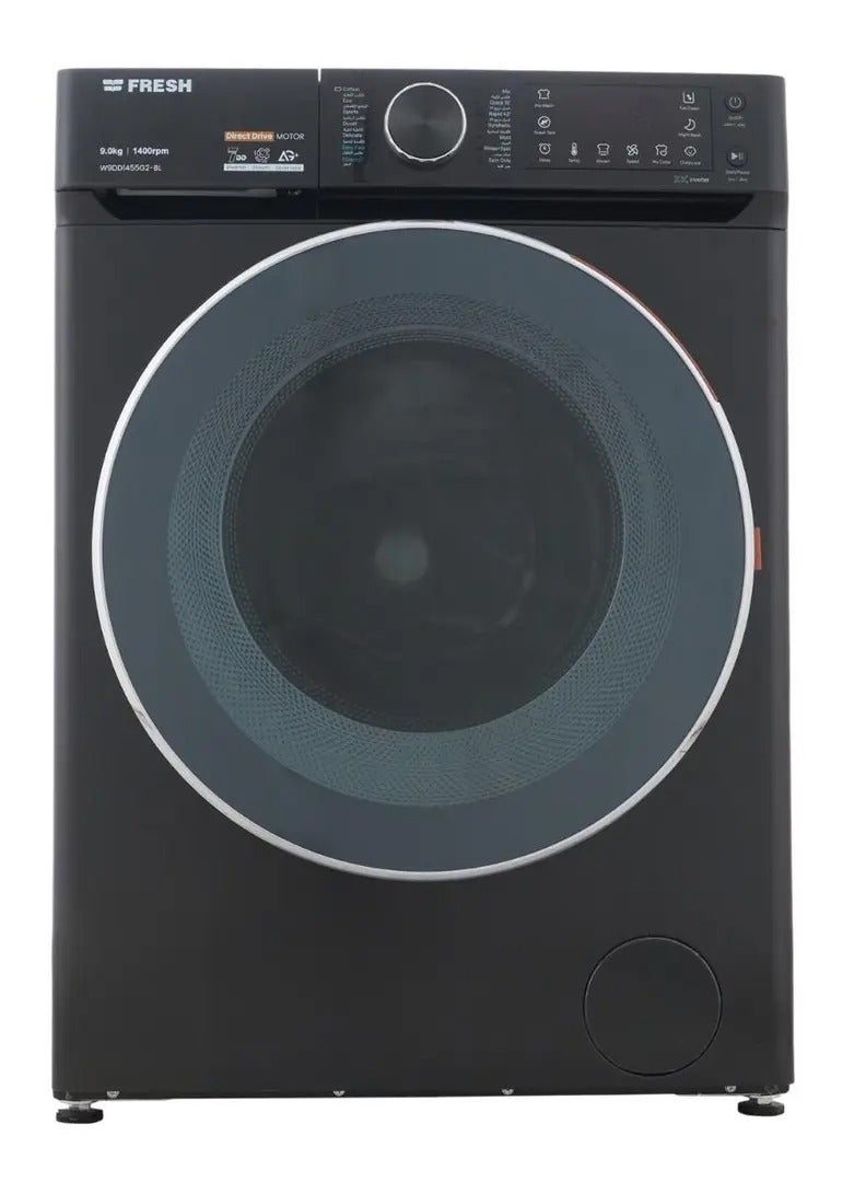 Fresh 9 kg Automatic Inverter Direct Drive Washing Machine - Black - Image 1