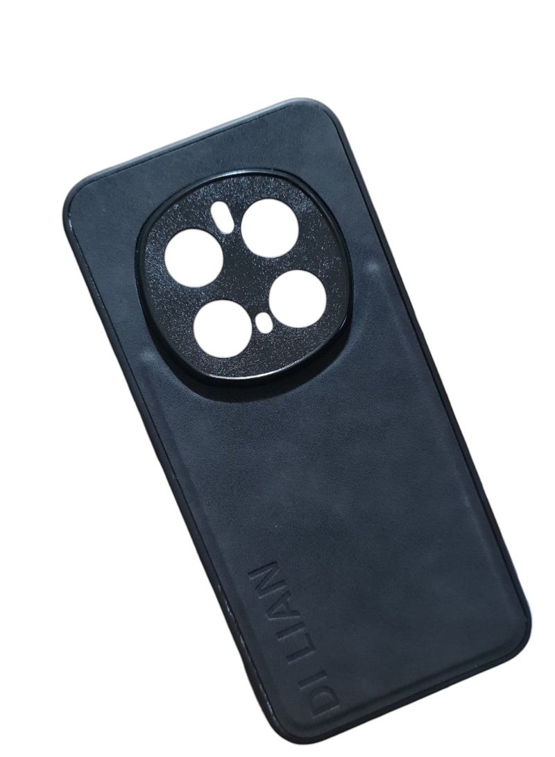 Compatible with Back leather case For Honor magic 7 pro - Black