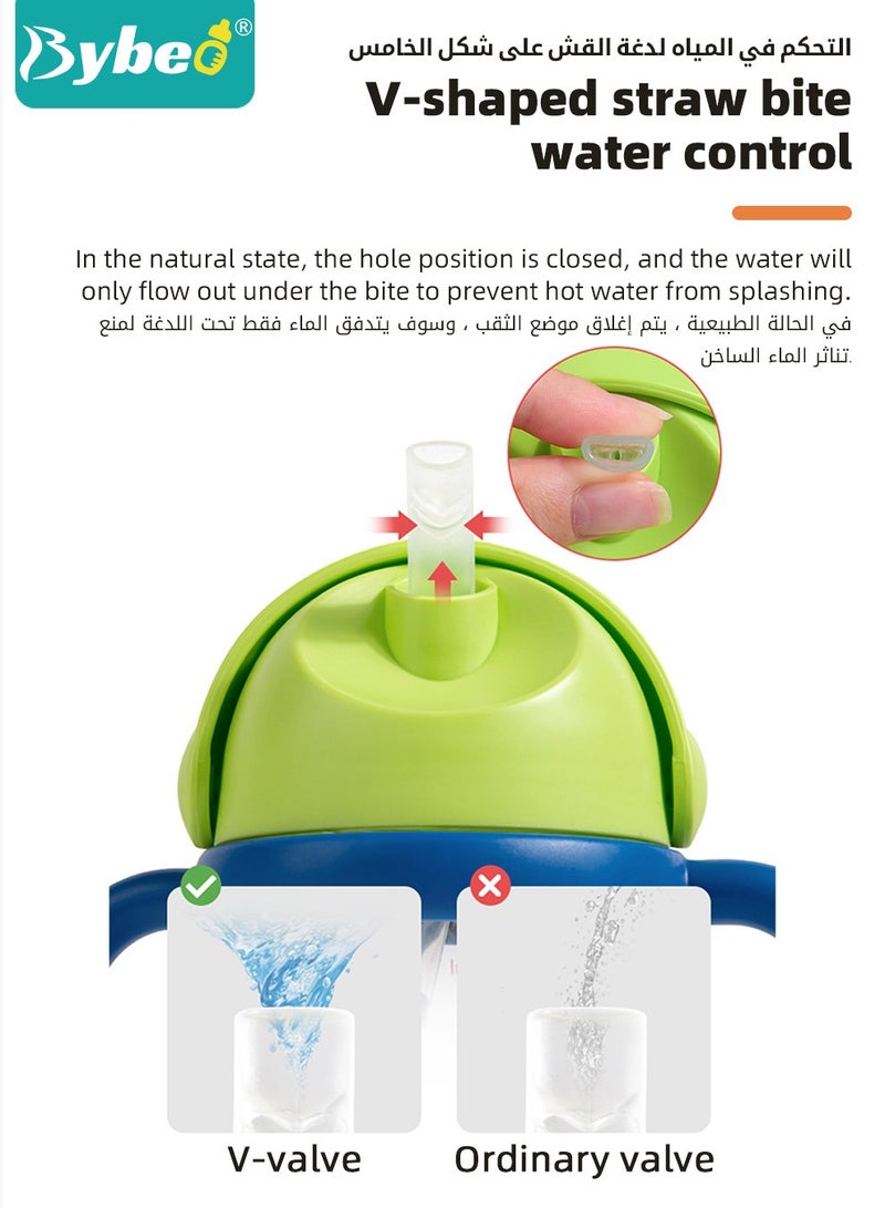 بيبو كوب تريتان للأطفال مع مصاصة وفوهة ناعمة، كوب تدريبي للأطفال الصغار، كوب تعلم مع مقابضين للأطفال من عمر 6 شهور فأكثر، مانع للتسرب، مكسور الكسر، خالي من البيسفينول أ، 300 ملليلتر - Image 4