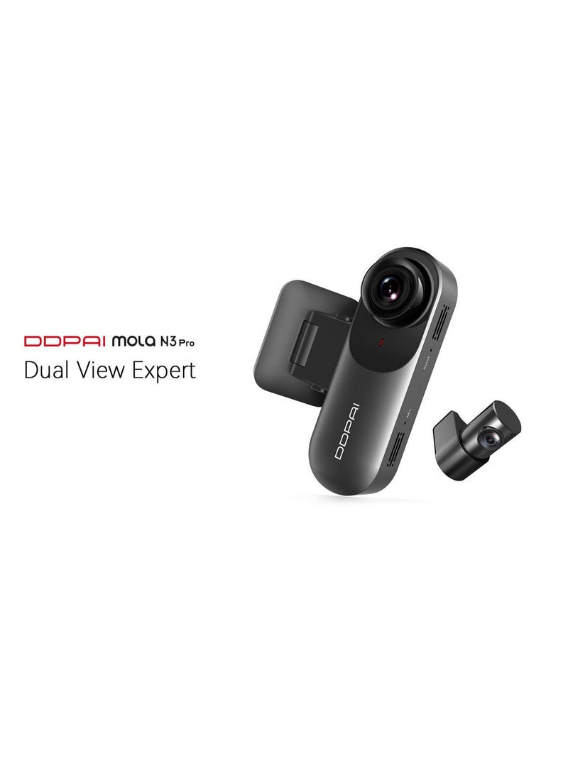 ddpai - Dual-Channel Car Camera with GPS Front 1600P and Rear 1080P - Advanced Technology for Complete Journey Monitoring with G-Sensor, WiFi, and Up to 128GB Storage - Image 1