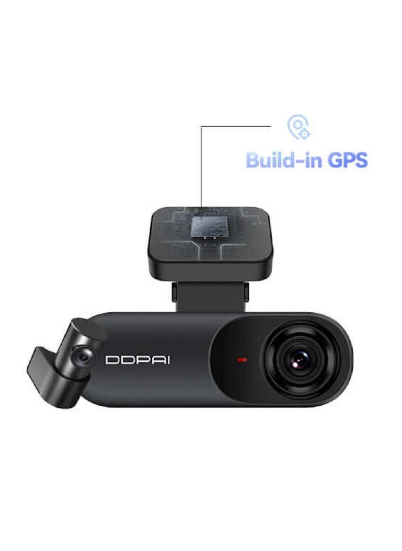 ddpai - Dual-Channel Car Camera with GPS Front 1600P and Rear 1080P - Advanced Technology for Complete Journey Monitoring with G-Sensor, WiFi, and Up to 128GB Storage - Image 1