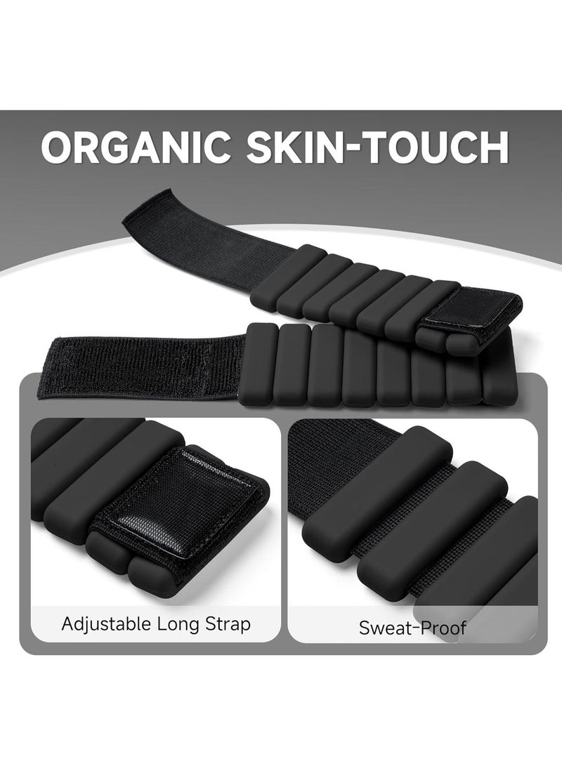 Hugifts Adjustable Weighted Wrist & Ankle Weights (1 Pair), Universal for Yoga, Running, Pilates & Fitness - Image 4