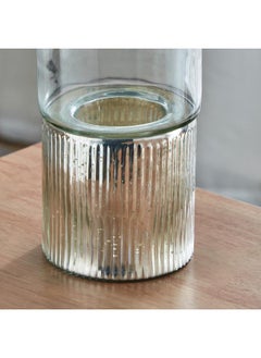 Ribbed Metallic Candleholder 13X13X20 Cm - pzsku/Z9FBA1919E727690D222CZ/45/_/1720281329/8aab6f93-9106-41ed-ae46-00fd624153b0