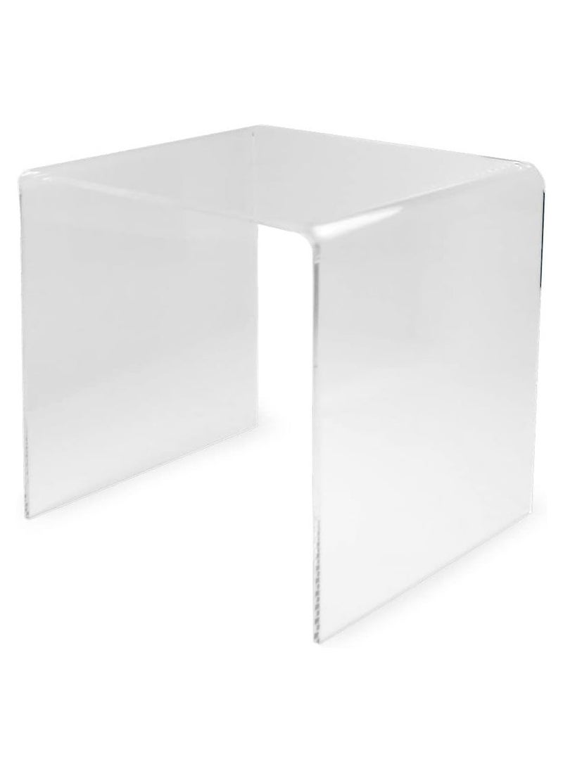 Generic Clear Transparent Acrylic Perspex Plastic Side Table, Living Room End Table, Hygienic and Easy to Clean  - Image 2