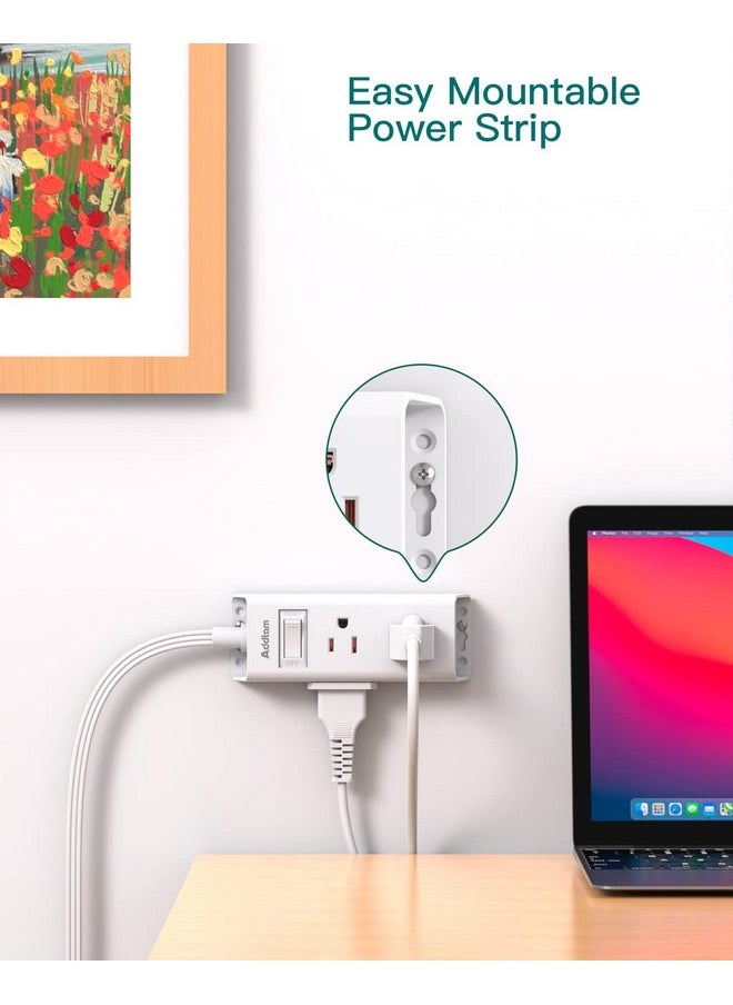 Addtam Cruise Essentials - Flat Plug Power Strip, Addtam 5 ft Ultra Flat Extension Cord with 6 Outlets Extender, No Surge Protector for Cruise Ship, Travel, Dorm, Home Office, ETL Listed  - Image 5