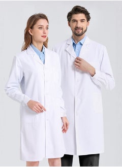 Gasin Long Sleeves Medical Lab Coat White  - Image 1