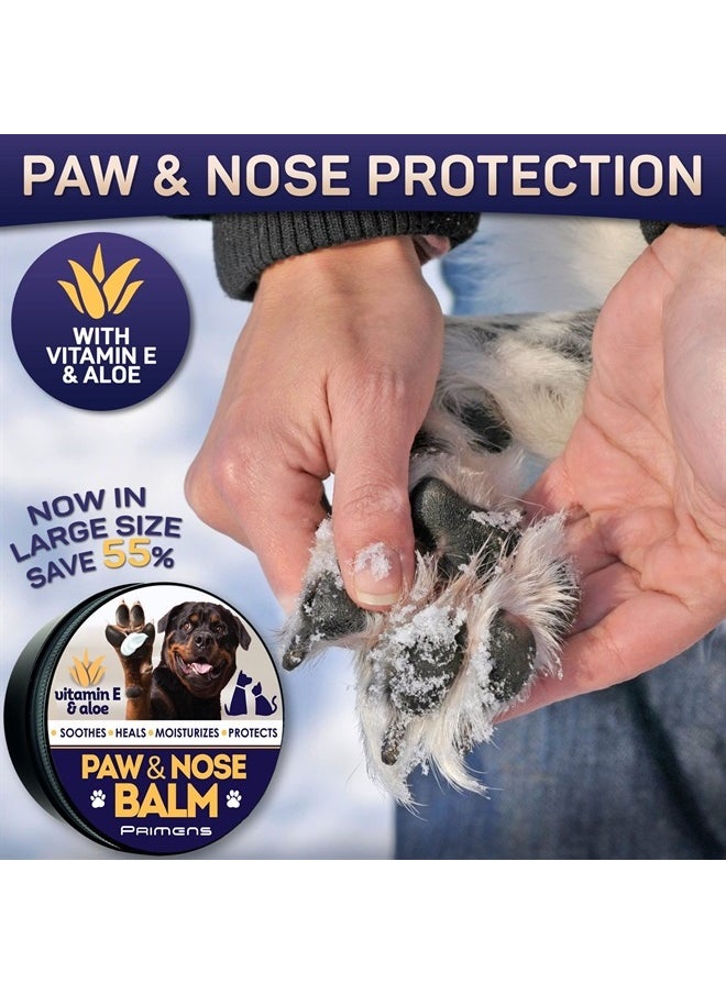 Primens - Natural Dog Paw Balm, Dog Paw Protection for Hot Pavement, Dog Paw Wax for Dry Paws & Nose, Canine Paw Moisturizer for Cracked Paws, Cream Butter for Cat, Dogs Paw Protectors, Paw Pad Lotion - Image 1
