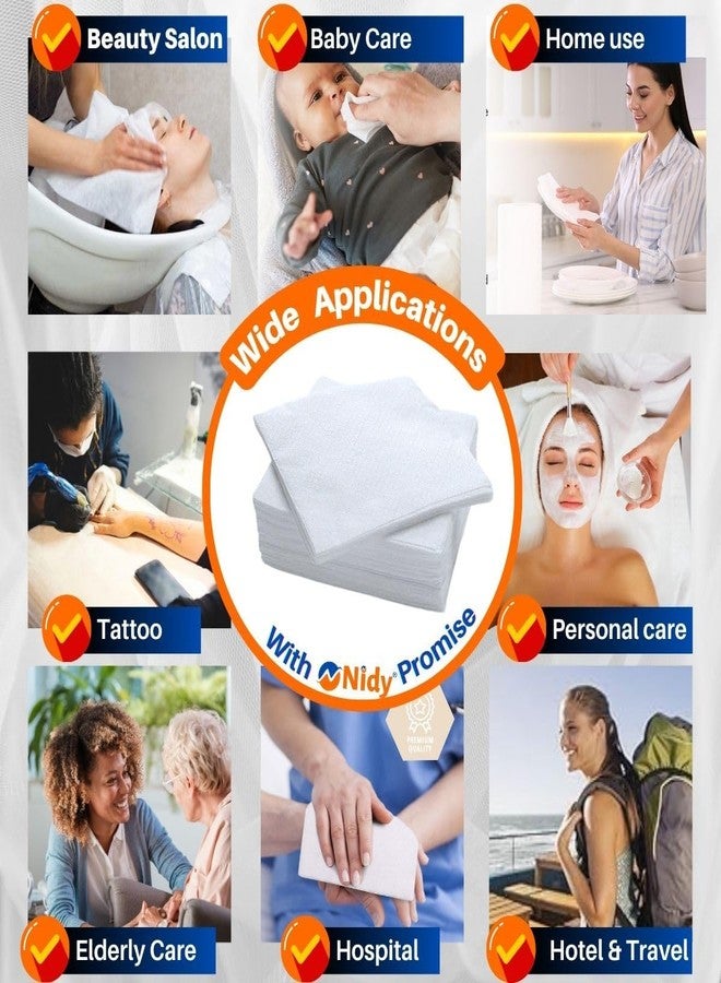 Nidy® Disposable Non-Woven Towels for Travel Camping Hiking Outdoor Hotel Beauty Salon Disposable Napkins for Bathroom, Kitchen, Weddings, Parties, Dry Wipe Cleaning Beauty Towel (100, 20x20) - Image 4