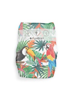 PureBorn Organic Baby Tape Style Diapers Size-5 11-18 kg Tropic Print 44 Diapers  - Image 3