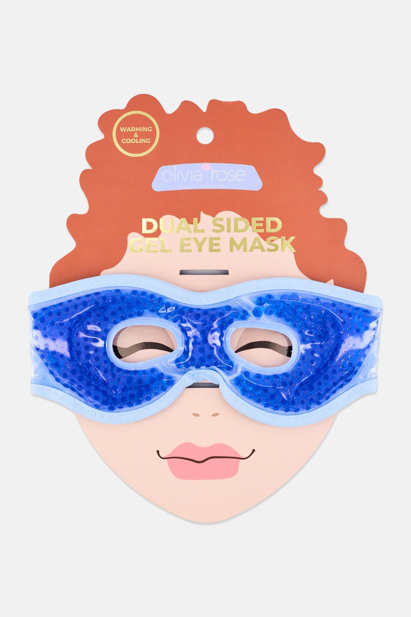 Olivia Rose Dual Sided Gel Eye Mask with Eye Holes, Blue - Image 1