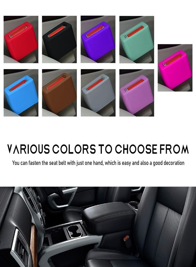 Ohleats 2 PCS Seat Belt Buckle Holder, Silicone Buckle Booster Raises Your Seat Belt for Easy Access, Buckle Cover Makes Receptacle Upright Buckling, Car Accessories for Kids (Purple) - Image 5