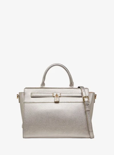 Le Confort Solid Tote Bag with Zip Closure