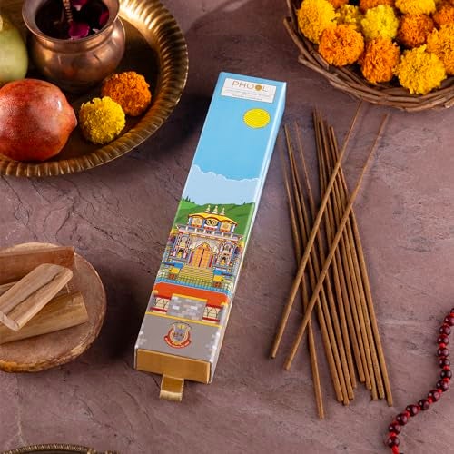 Phool Luxury Incense Badrinath Kesar Chandan Incense Sticks – 40 Natural Charcoal-Free Agarbatti, Saffron Sandalwood Fragrance, Temple Flower Incense, Pooja & Meditation - Image 1