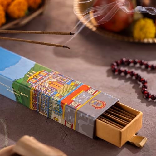 Phool Luxury Incense Badrinath Kesar Chandan Incense Sticks – 40 Natural Charcoal-Free Agarbatti, Saffron Sandalwood Fragrance, Temple Flower Incense, Pooja & Meditation - Image 5