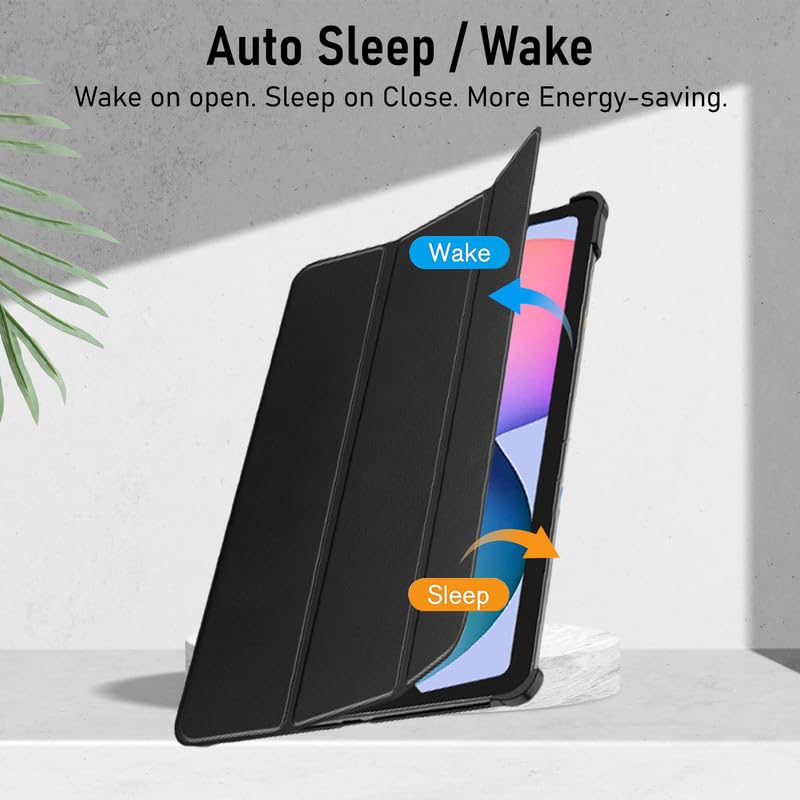 Robustrion Cover Case for Samsung Tab S6 Lite Cover 10.4 inch, Trifold Flip Cover for Samsung S6 Lite Tablet Cover 10.4 inch [Auto Sleep Wake Support] - Black - Image 3