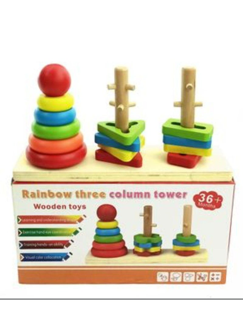 null - Problem solving ruler With wooden rings Imported - Image 1
