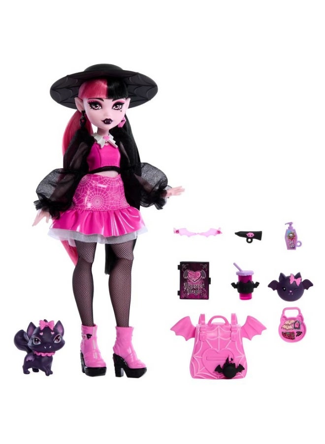 Monster High Draculaura Fashion Doll with Pet Count Fabulous - Image 2