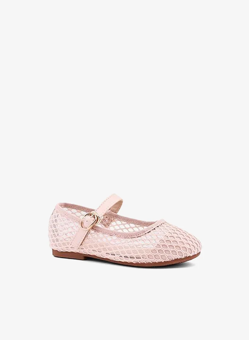 كابلي حذاء ماري جين مسطح مزين للبنات