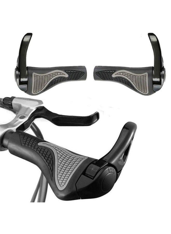 Eyech - One Pair Bicycle Ox Horn Handlebar Grips Antislip Silicon Ergonomic Bike Handlebar Grips For Mtb Mountain Road Bike - Image 1