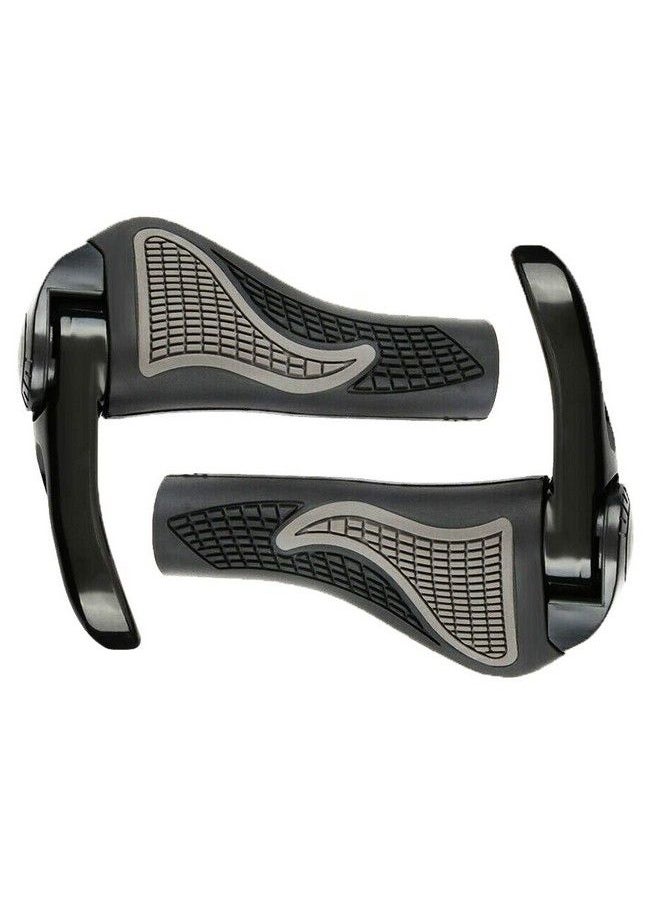 Eyech - One Pair Bicycle Ox Horn Handlebar Grips Antislip Silicon Ergonomic Bike Handlebar Grips For Mtb Mountain Road Bike - Image 1