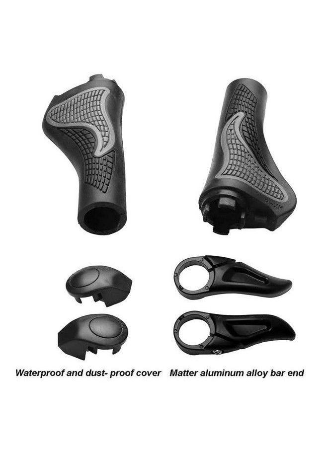 Eyech - One Pair Bicycle Ox Horn Handlebar Grips Antislip Silicon Ergonomic Bike Handlebar Grips For Mtb Mountain Road Bike - Image 1