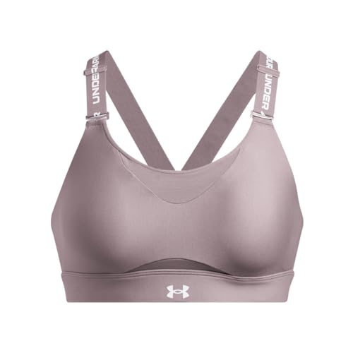 Under Armour Womens Infinity High Impact Sports Bra, (016) Tetra Gray / / White, X-Small D-DD - Image 2