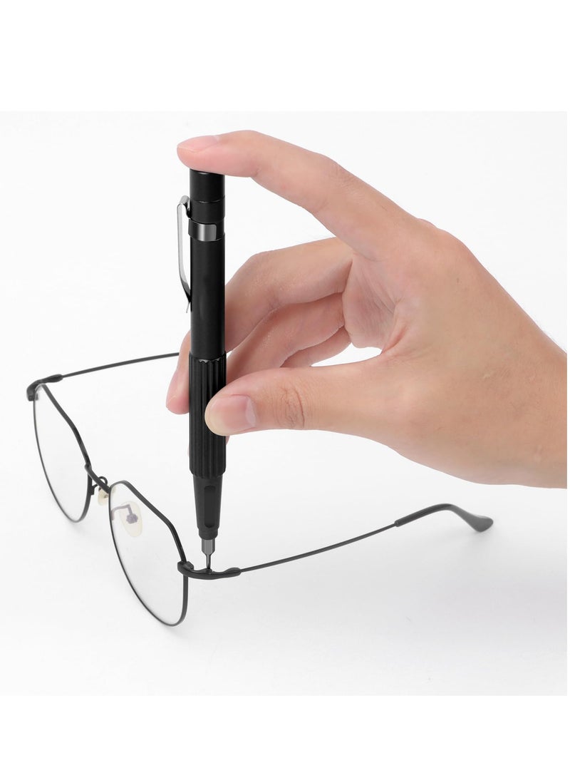 Small Screwdriver 13 In1 Precision Set Multi Magnetic Pocket Professional Phillips and Slotted Bits for Eyeglass Electronics Jewelry Watch EDC Black Type A - Image 5
