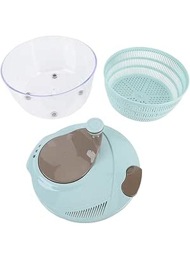 4L Manual Fruit Vegetable Washer Salad Dryer With Dual Drainage Holes - Image 1