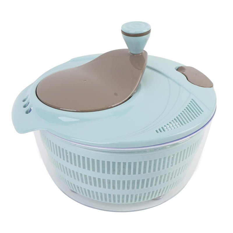 4L Manual Fruit Vegetable Washer Salad Dryer With Dual Drainage Holes - Image 4