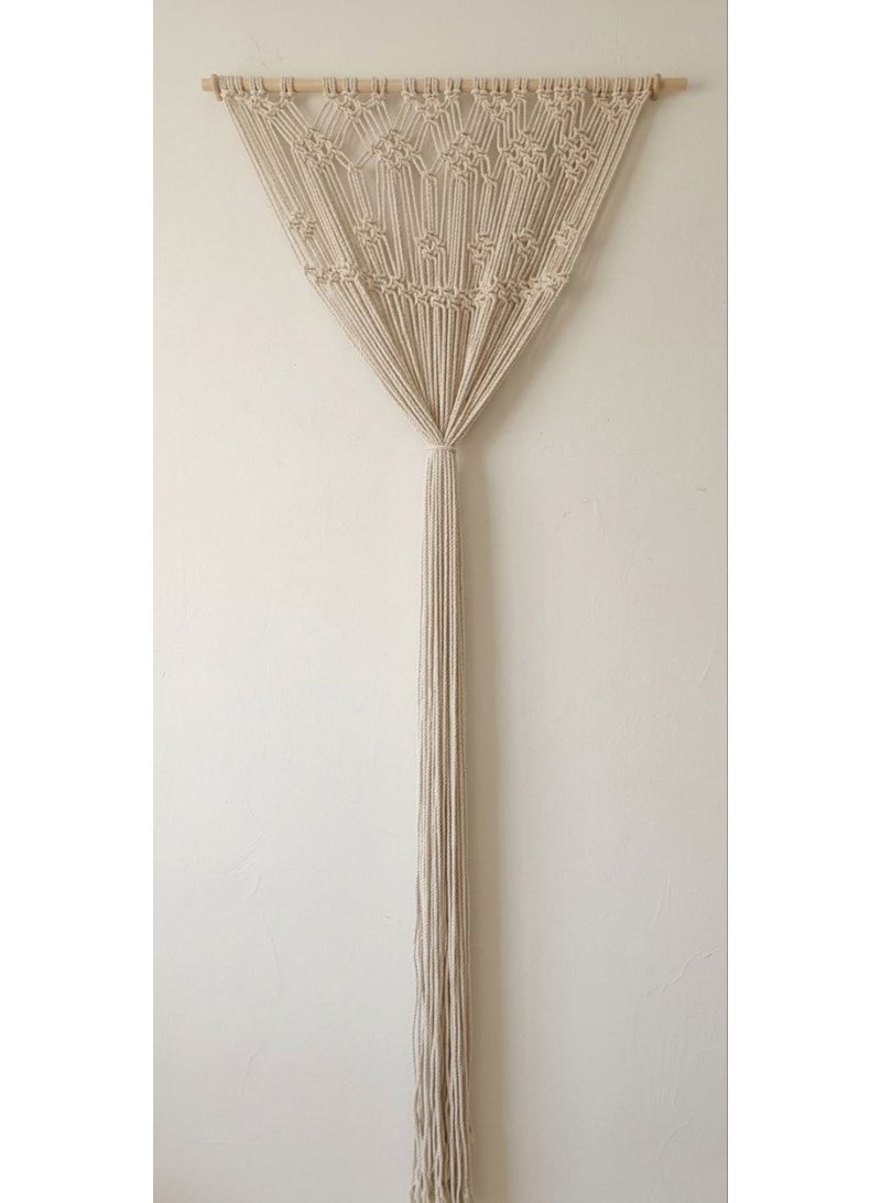 Handmade macrame curtain, 2 meters and 15 cm, width: 1 meter