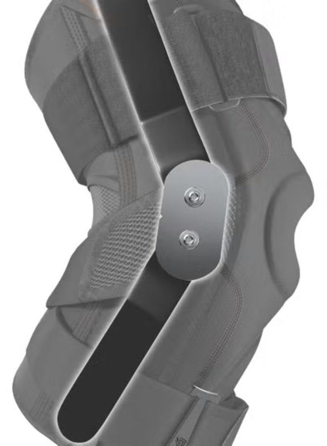 دعامة ركبة احترافية بمفصلات مزدوجة - مشد قوي لدعم المفاصل ومنع الإصابات - دعامة قابلة للتعديل وتسمح بمرور الهواء مثالية للرياضيين - Image 3