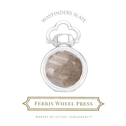 Ferris Wheel Press فيريس ويل بريس، حبر قلم حبر، مجموعة حبر يومية، رمادي دافئ مع لمعة فضية، 38 مل - Image 2
