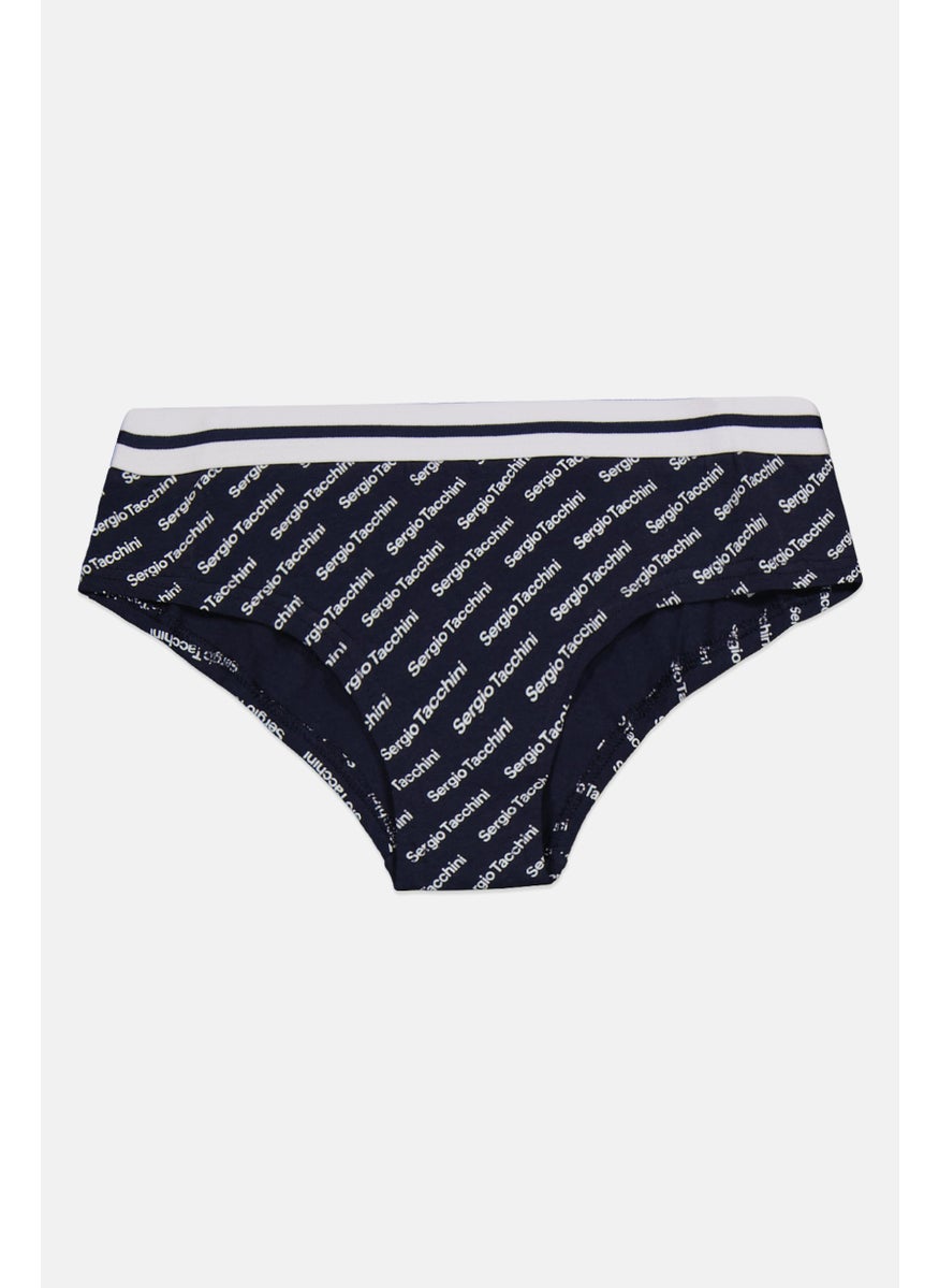 Sergio Tacchini - Women Allover Print Shorty Pantie, Navy Blue - Image 1