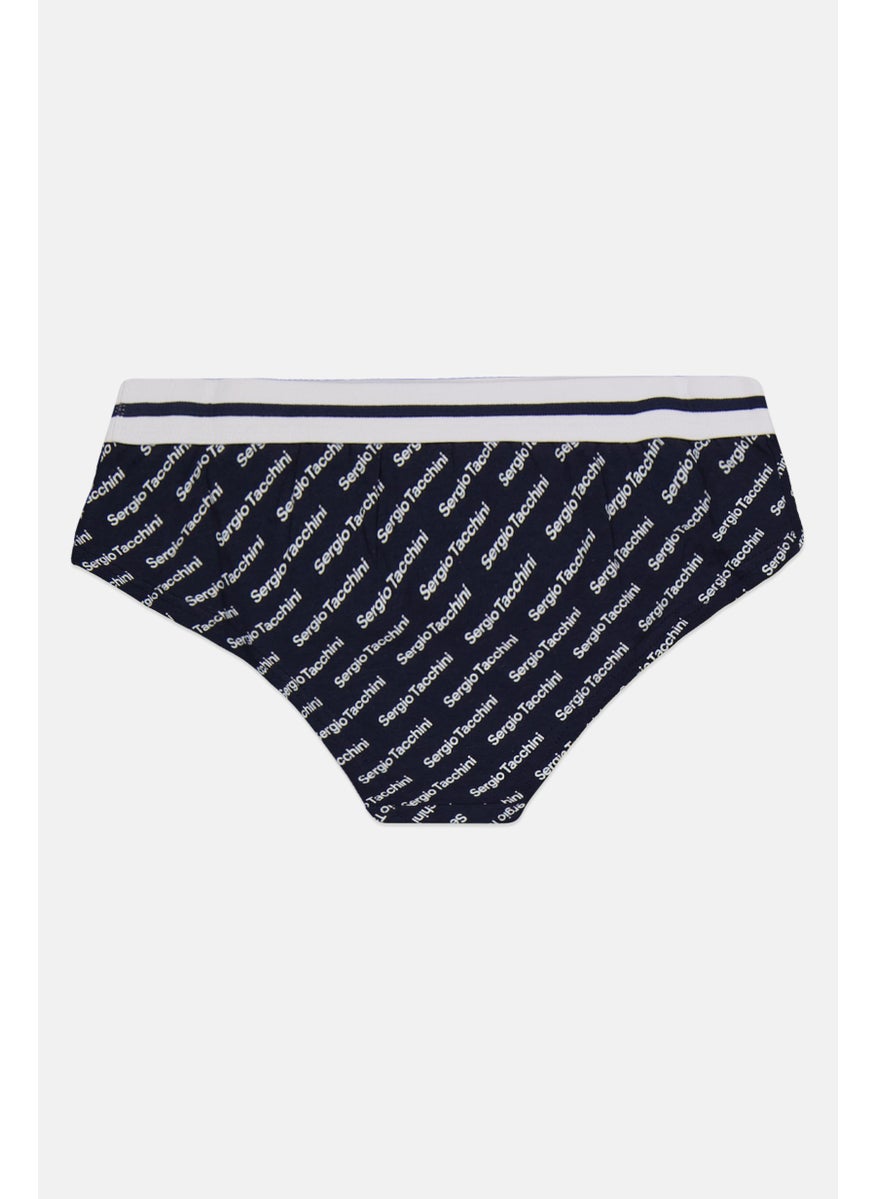 Sergio Tacchini - Women Allover Print Shorty Pantie, Navy Blue - Image 1