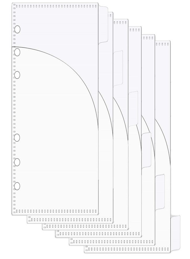 Mogoostry A6 Binder Pocket Cash Envelope 6-Tab Clear Plastic Binder Dividers with 2 Pockets for 6 Ring A6 Binder Sheet Protector Pouch Binder Folder Organizer (6 Sheets) - Image 1