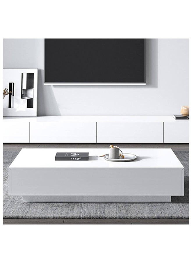 AtoZ Furniture Trinity Modern Coffee Table with 2 Drawers in White Color 