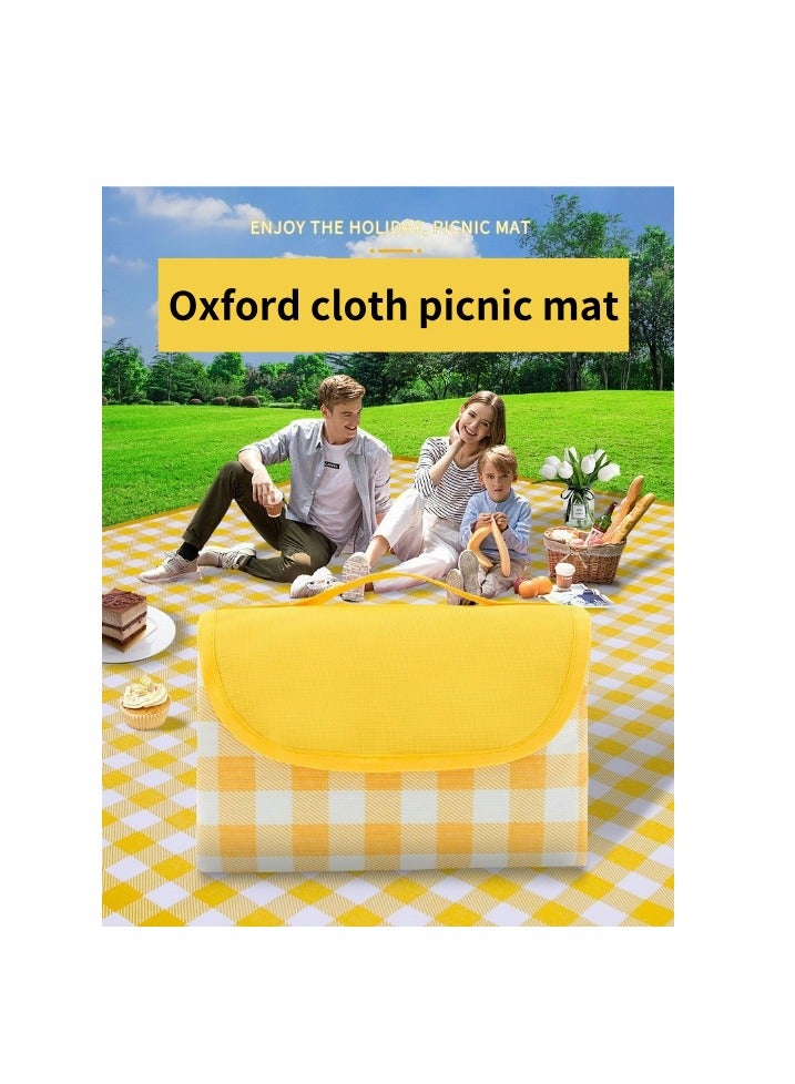 Generic Large Outdoor Foldable Picnic Blanket Waterproof Beach Mat Waterproof Picnic Blanket Portable Picnic Mat Portable For Outdoor Camping Family Outdoor Park Garden 200x150cm - Image 1