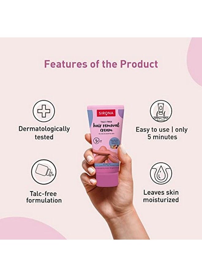 Sirona - Hair Removal Cream For Women Dry And Sensitive Skin 50 Gm ; With Aloe Vera Vitamin E & Shea Butter ; Ideal For Bikini Line Underarm Legs - Image 1
