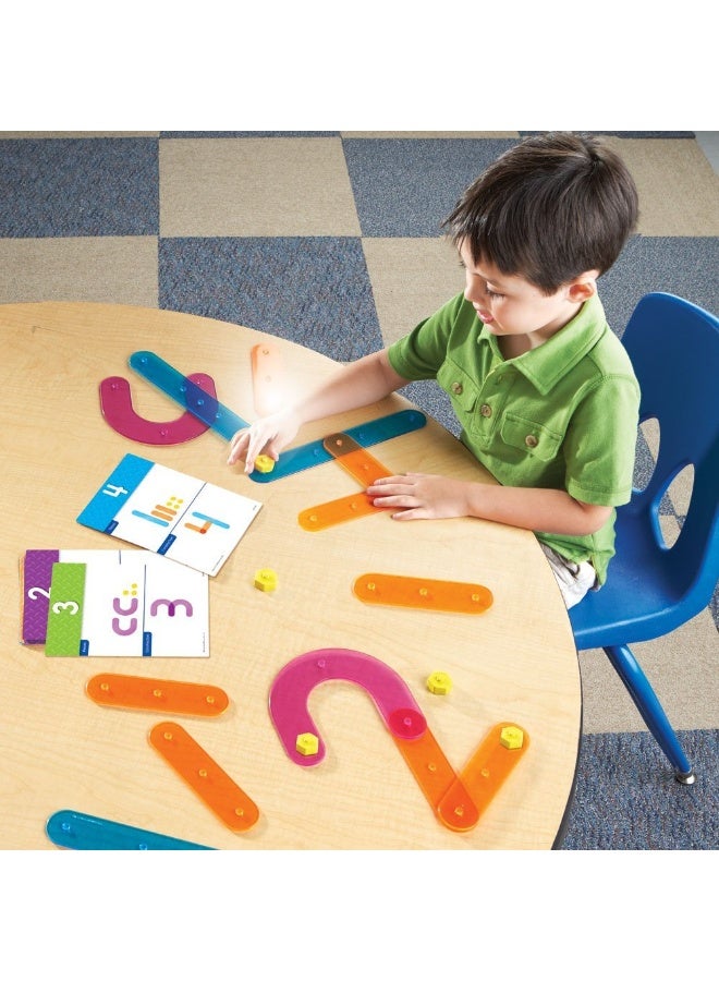Learning Resources Number Construction Set, Build & Recognize Numbers 0-9, Fine Motor & Numeracy Activity For Kids, Includes Activity Cards & Colour-Coded Pieces, Set Of 50, Ages 4+ - Image 2