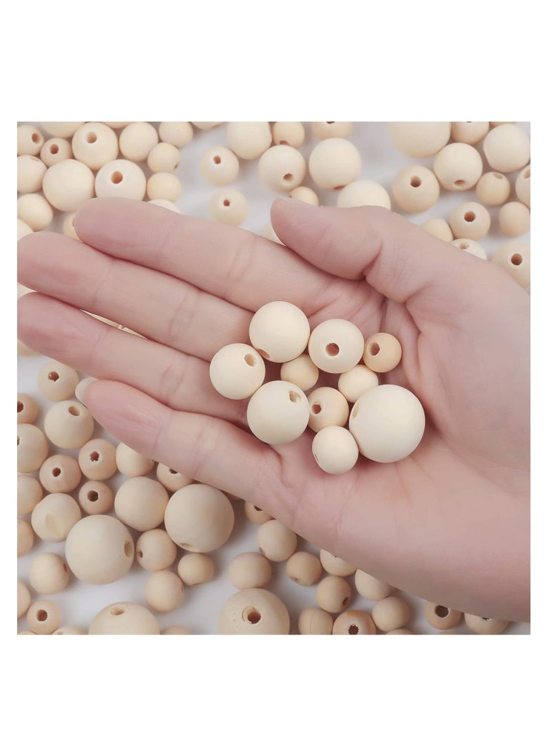 SYOSI - 300pcs 16mm Natural Unfinished Wooden Beads - Versatile Round Wood Spacer Beads for Crafting, Decorations, and DIY Projects - Image 1
