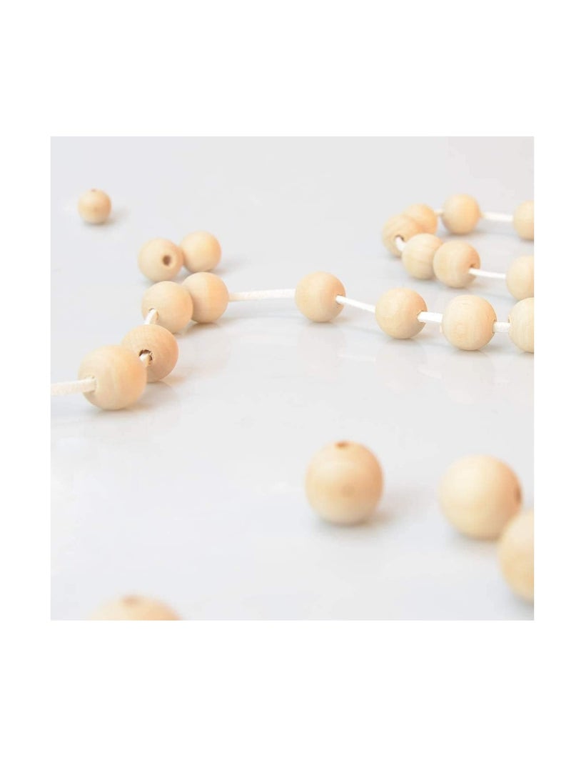 SYOSI - 300pcs 16mm Natural Unfinished Wooden Beads - Versatile Round Wood Spacer Beads for Crafting, Decorations, and DIY Projects - Image 1
