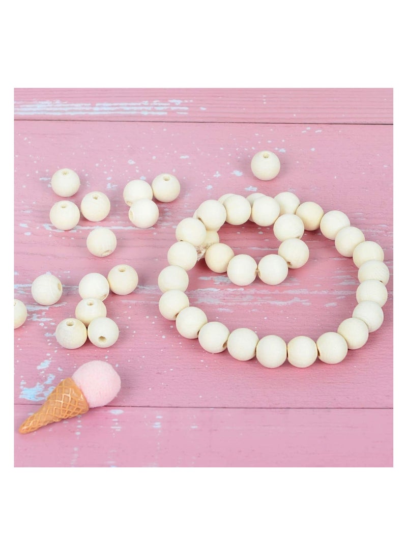 SYOSI - 300pcs 16mm Natural Unfinished Wooden Beads - Versatile Round Wood Spacer Beads for Crafting, Decorations, and DIY Projects - Image 1