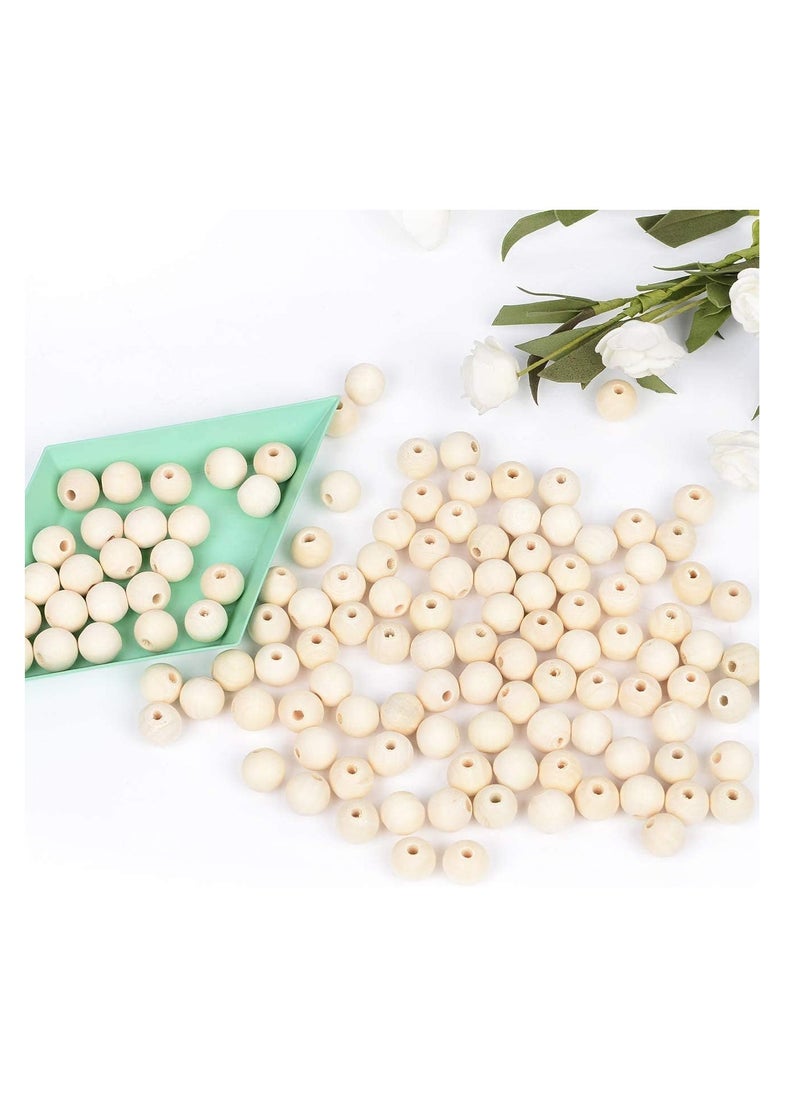 SYOSI - 300pcs 16mm Natural Unfinished Wooden Beads - Versatile Round Wood Spacer Beads for Crafting, Decorations, and DIY Projects - Image 1
