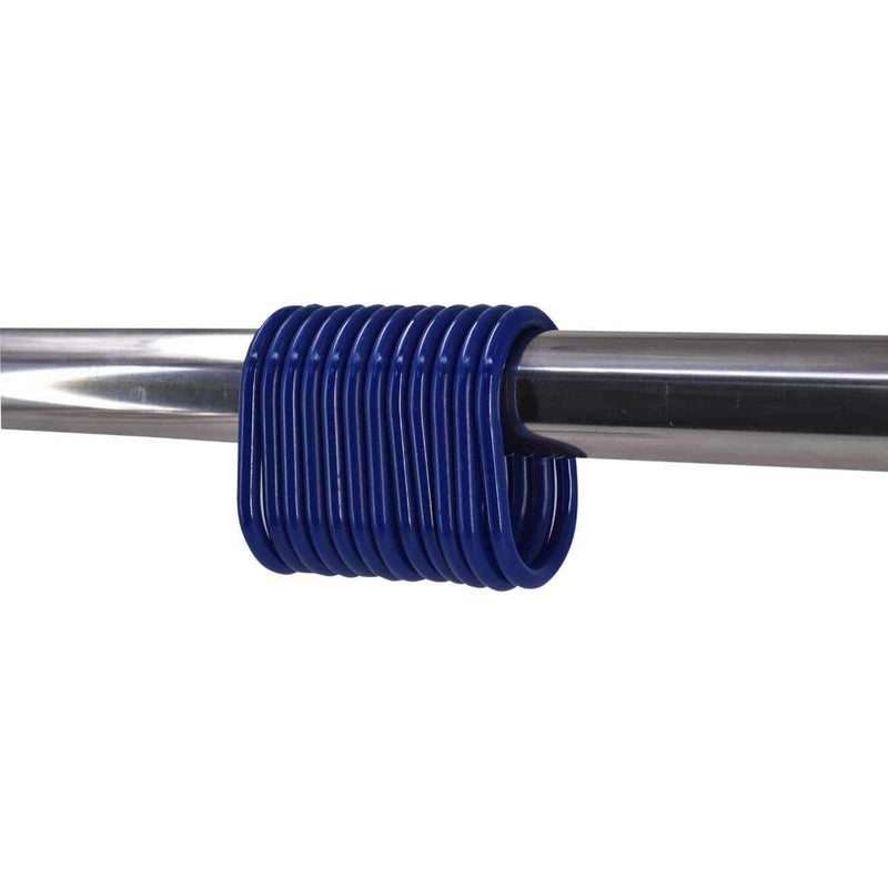 KidsCity.in Shower Curtain Rings, Plastic Rust-Proof, Unbreakable, Slides Easily on Bath Drape Rod, Curtain Liner, 36 C Shape Hooks - (JS160913) Royal Blue  - Image 3
