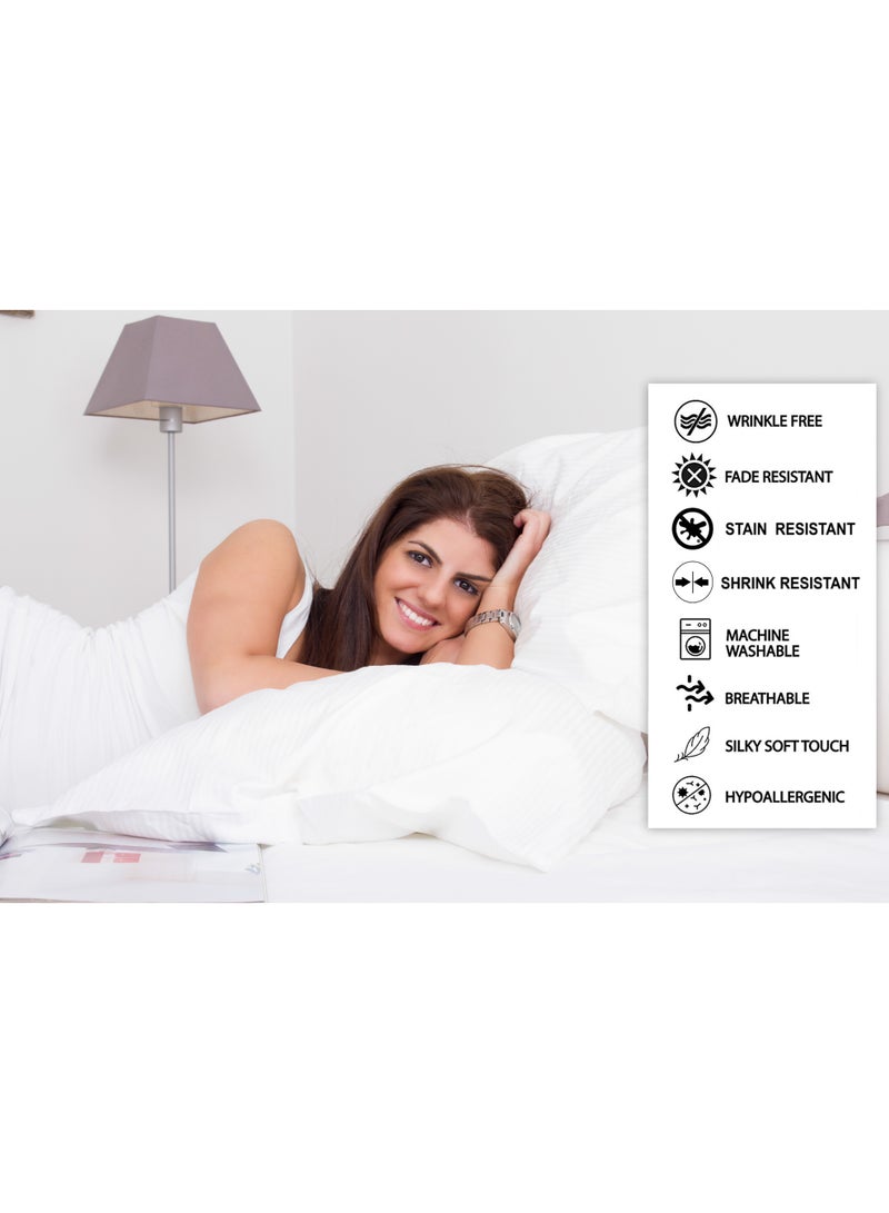 Lavish Touch 500 TC 100% Cotton Peach 4pc Sheet Set Black Queen (152 x 203 cm) Flat Fitted 2 Pillowcase Soft Sateen Weave - Image 4