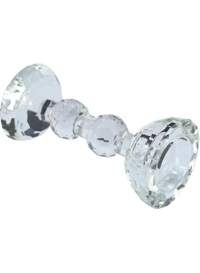 Loquat Mini Crystal Candlestick Holder Clear One Size  - Image 3