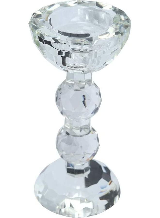 Loquat Mini Crystal Candlestick Holder Clear One Size  - Image 1