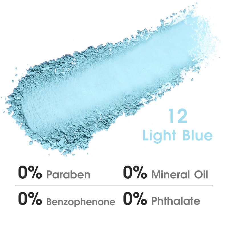 UCANBE Light Blue Single Eyeshadow Palette, Highly Pigmented Matte Eye Shadow Powder, Professional Long-Lasting Waterproof Makeup Palette - Image 2