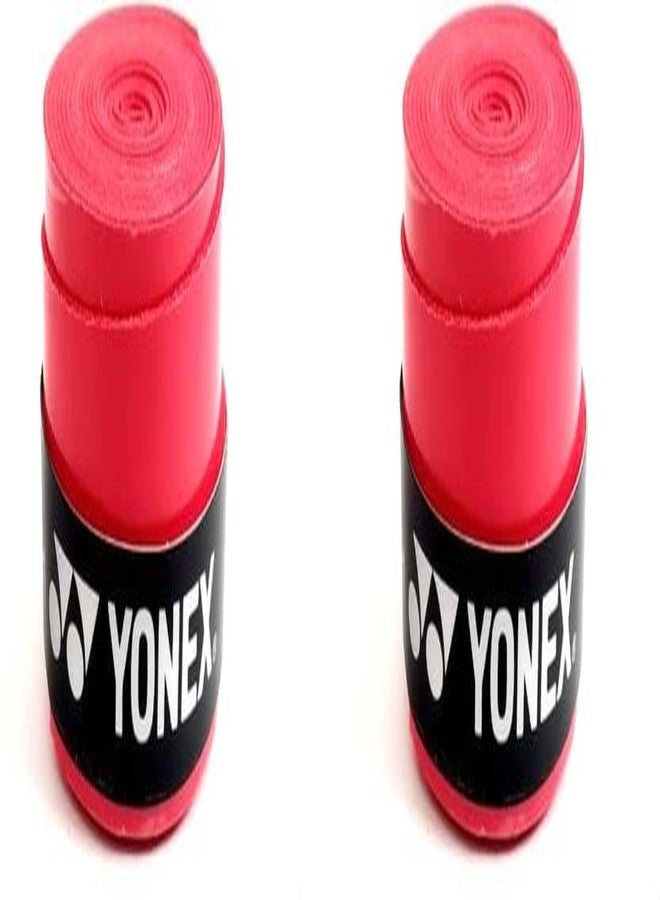 YONEX Tech 501B Grip Smooth Tacky (Red, Pack of 2)